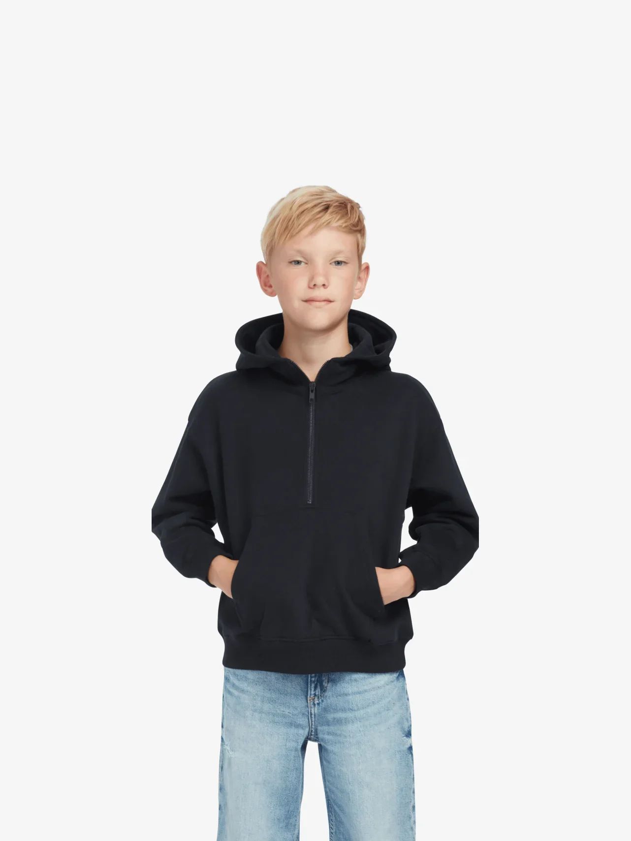 EarthPositive EPJ304 Veganer Bio Kinder Half-Zip Hoodie