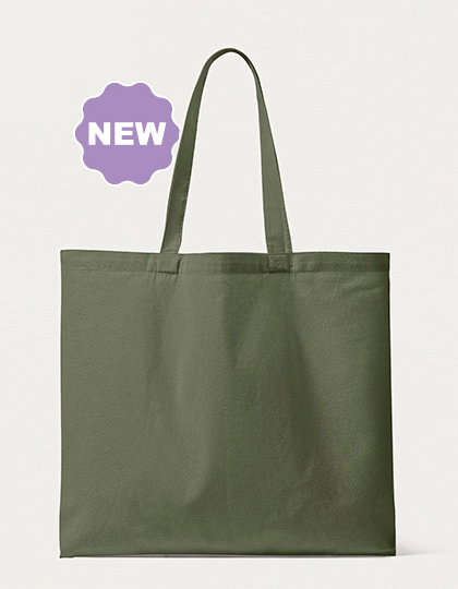 XT Halink X1348 Biobaumwolltasche mit mittellangen Henkeln und Bodenfalte, Schwere Canvas-Qualität, Bio