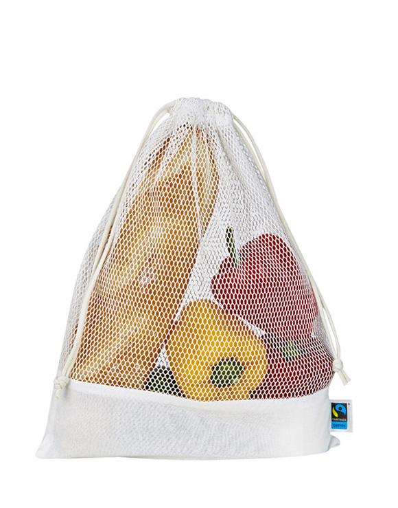 XT XT1200 Bio Baumwolltasche Gemüsetasche in Weiß Vegan