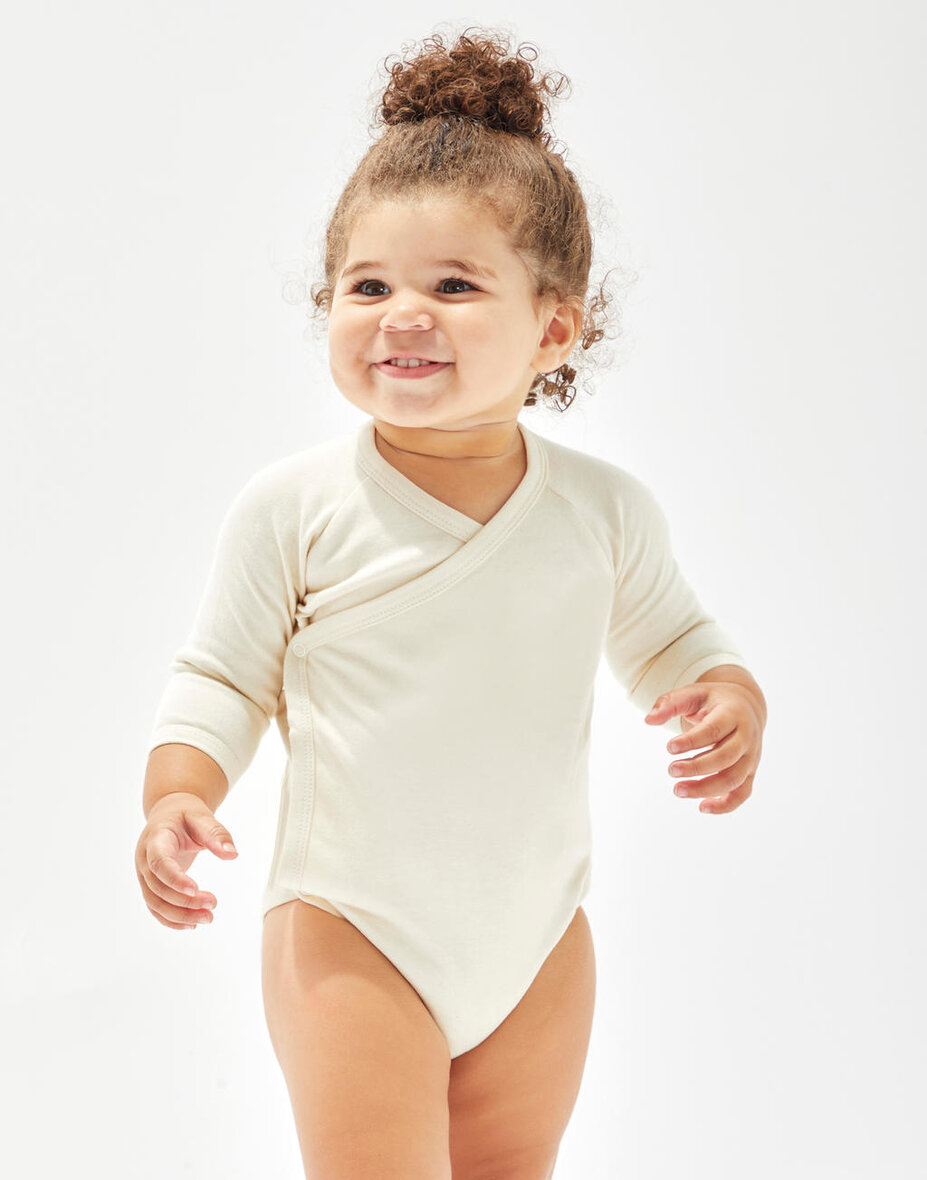 Babybugz BZ60 Baby Long Sleeve Kimono Bodysuit