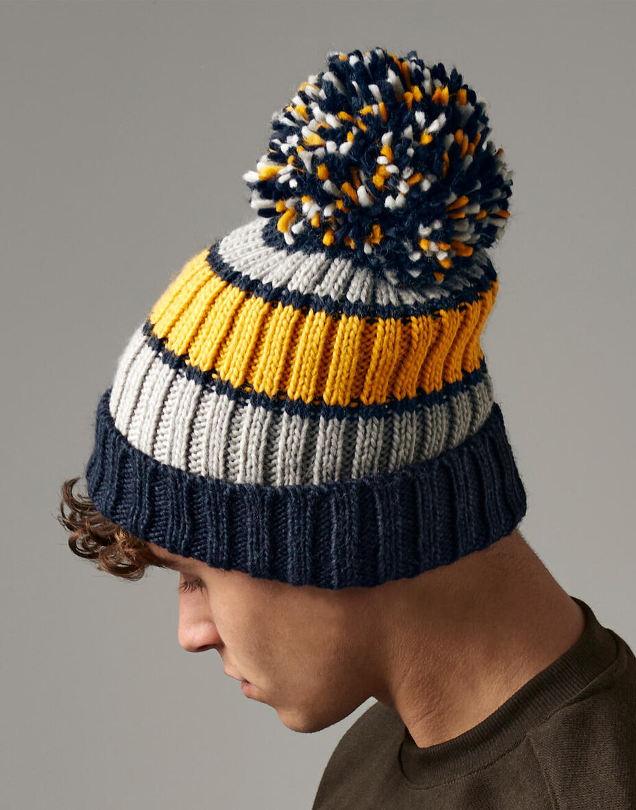 Beechfield B392 Hygge Striped Beanie