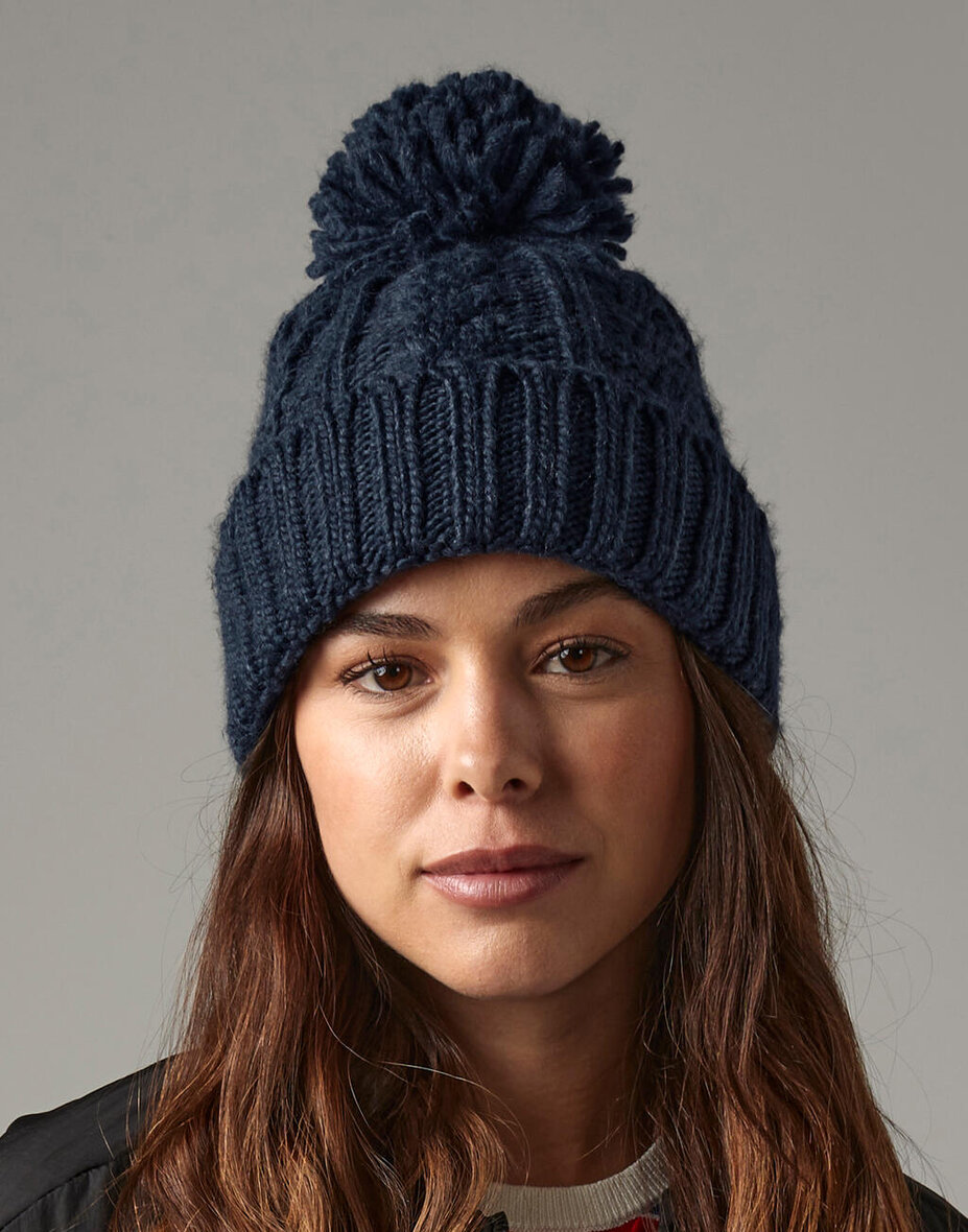Beechfield B480 Cable Knit Melange Beanie