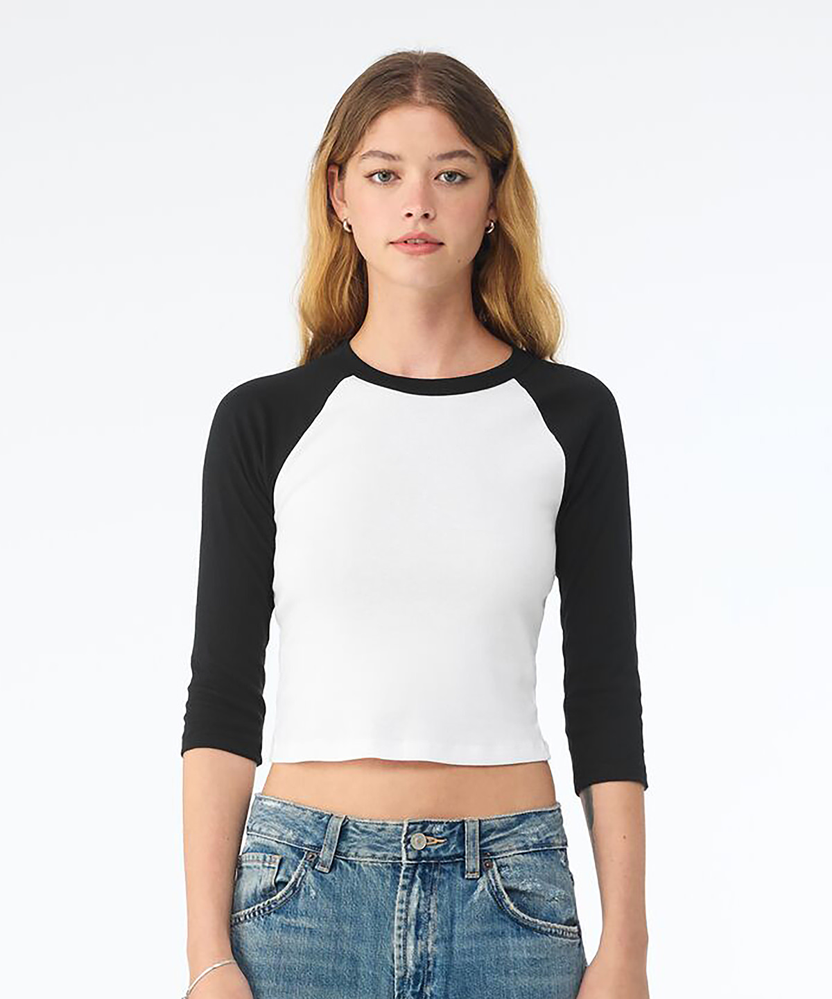 Bella+Canvas 1200 Women´s Micro Rib 3/4 Raglan Baby Tee