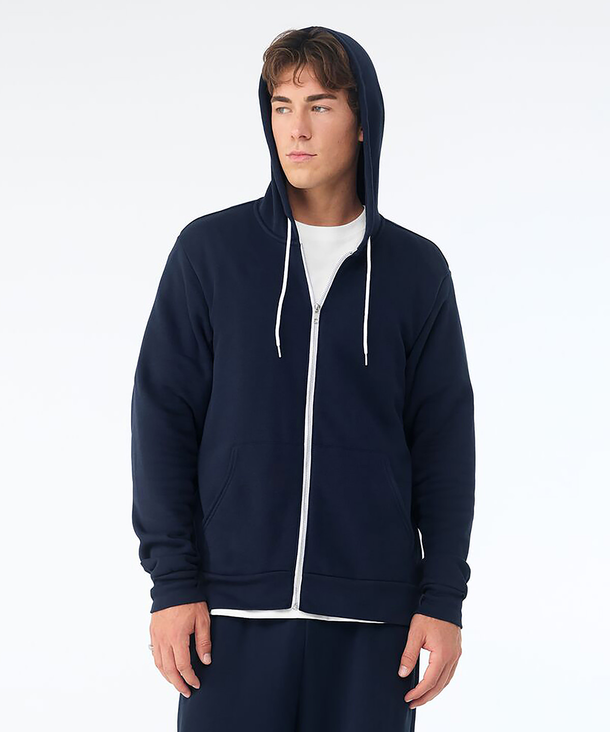 Bella+Canvas 3739 Unisex Poly-Cotton Fleece Full-Zip Hoodie