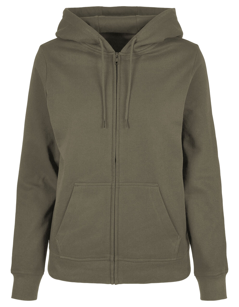 Build Your Brand Basic BYBB009 Ladies Basic Zip Hoody
