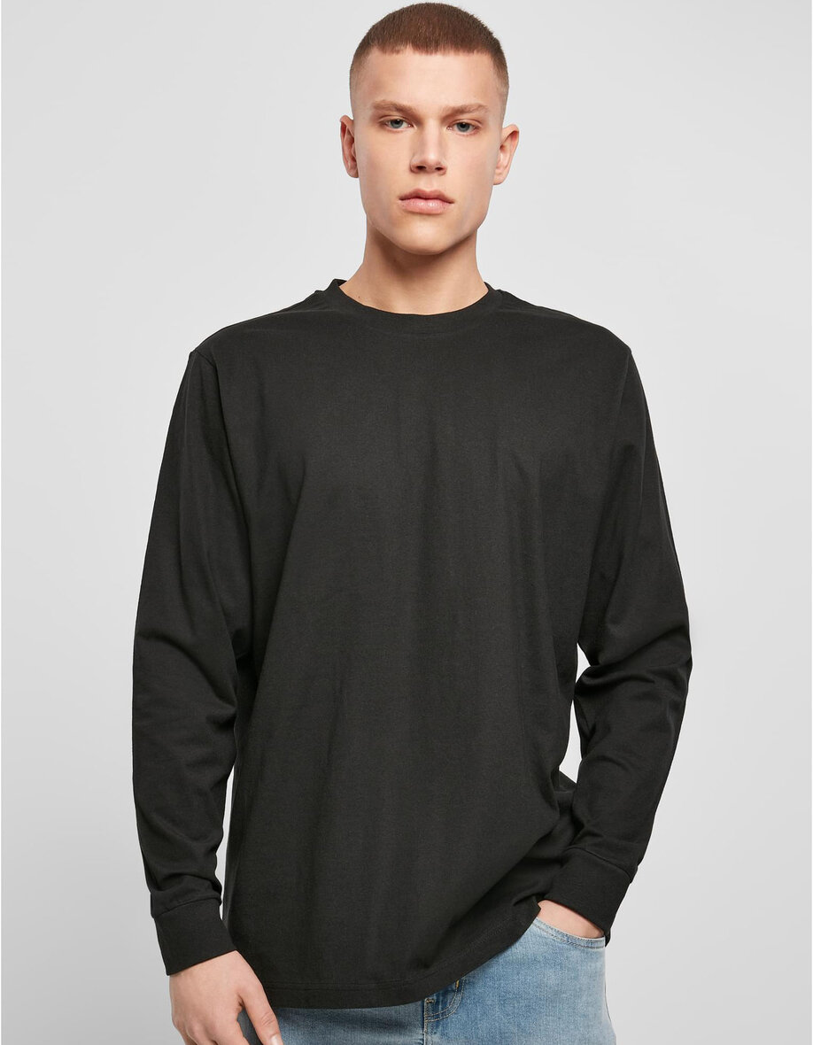 Build Your Brand BY091 Long Sleeve Tee With Cuffrib