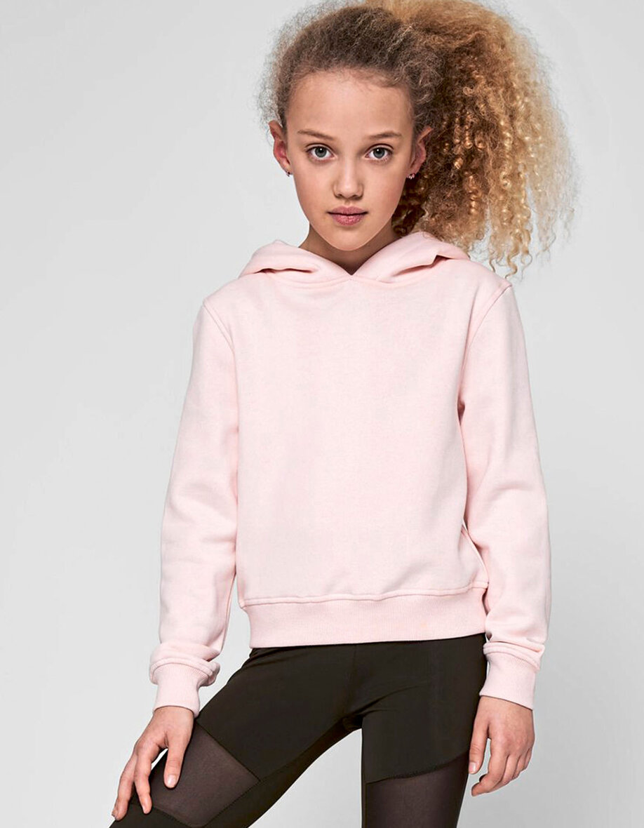 Build Your Brand BY113 Girls Cropped Sweat Hoody