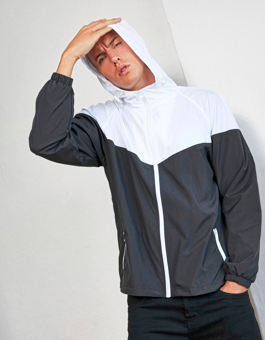 Build Your Brand BY129 2-Tone Tech Windrunner