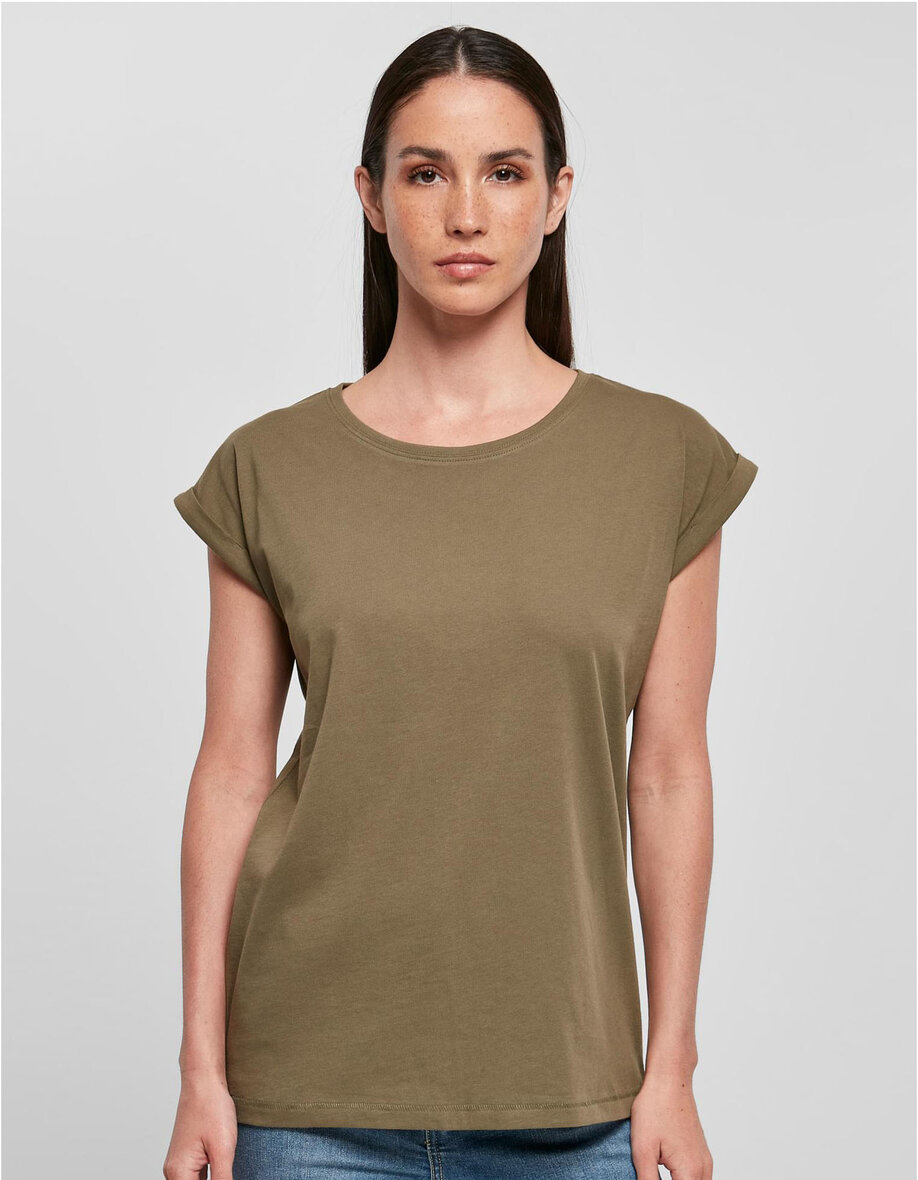 Build Your Brand BY138 Ladies´ Organic Extended Shoulder Tee