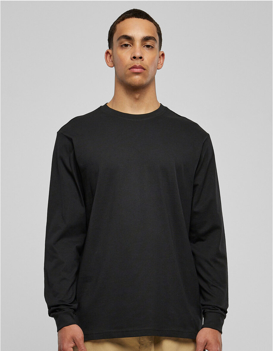 Build Your Brand BY150 Organic Long Sleeve With Cuffrib