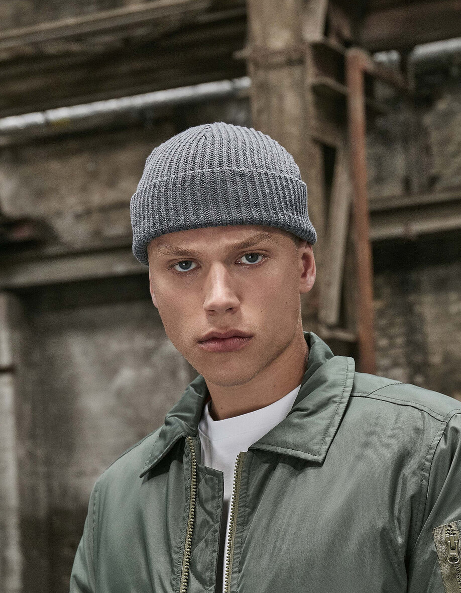 Build Your Brand BY154 Recycled Yarn Fisherman Beanie