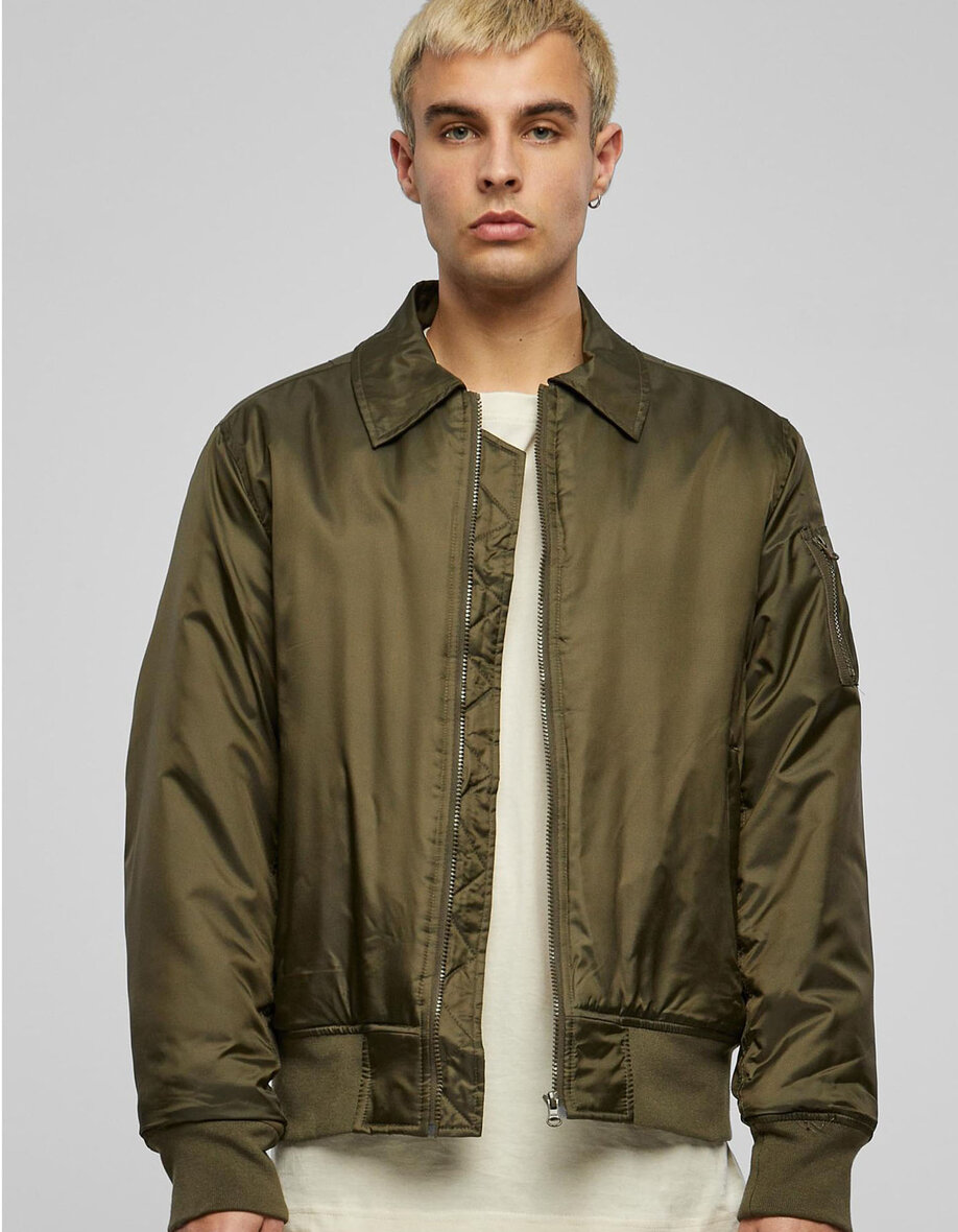 Build Your Brand BY157 Collar Bomber Jacket