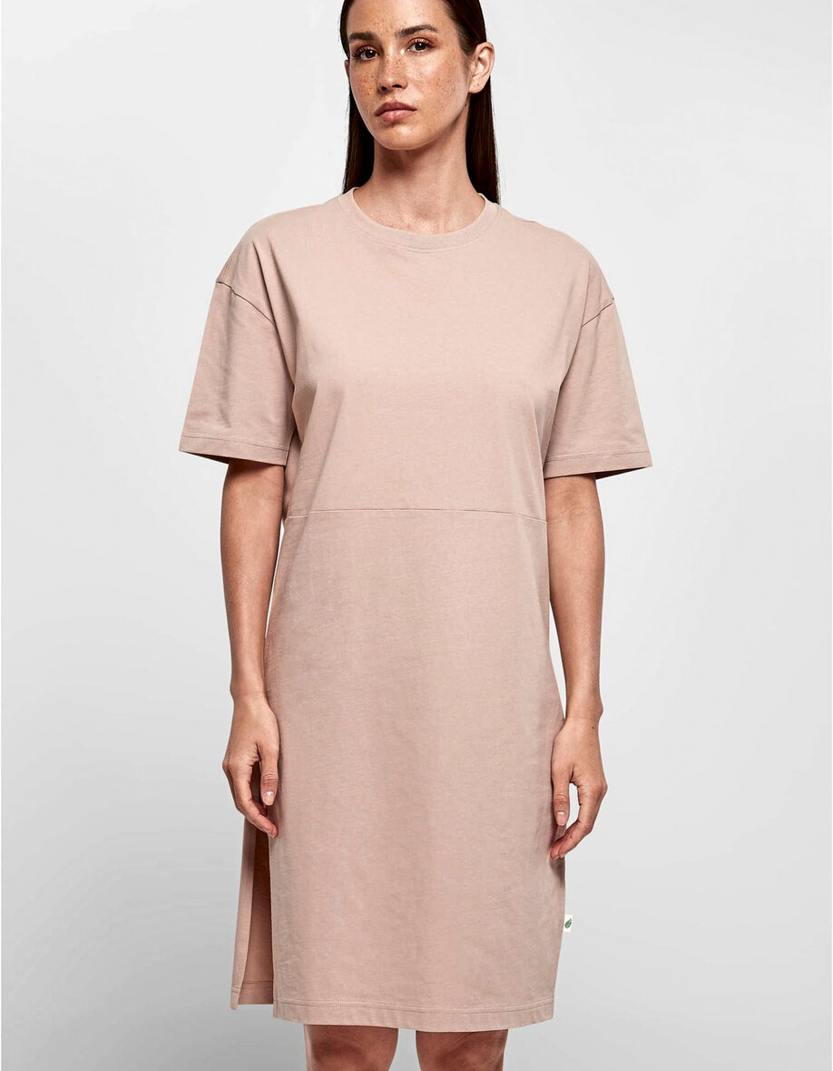 Build Your Brand BY181 Ladies´ Organic Oversized Slit Tee Dress