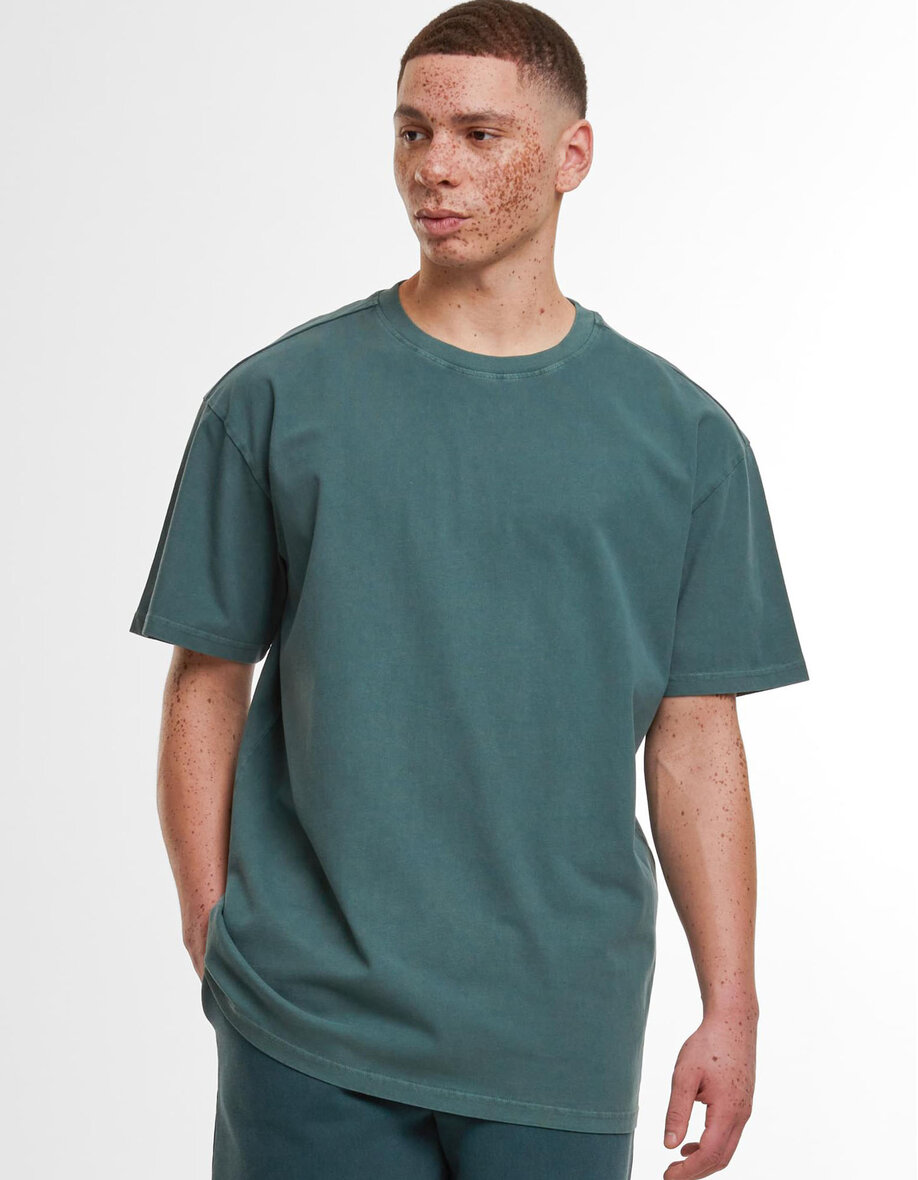 Build Your Brand BY189 Acid Washed Heavy Oversize Tee