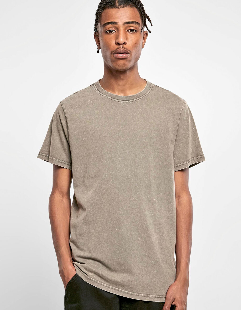 Build Your Brand BY190 Acid Washed Round Neck Tee