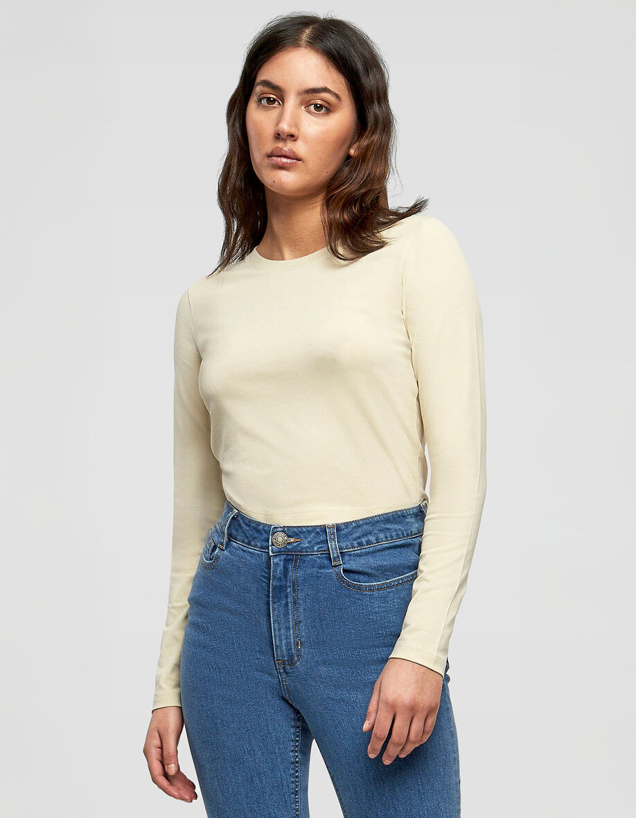 Build Your Brand BY261 Ladies Short Longsleeve Tee
