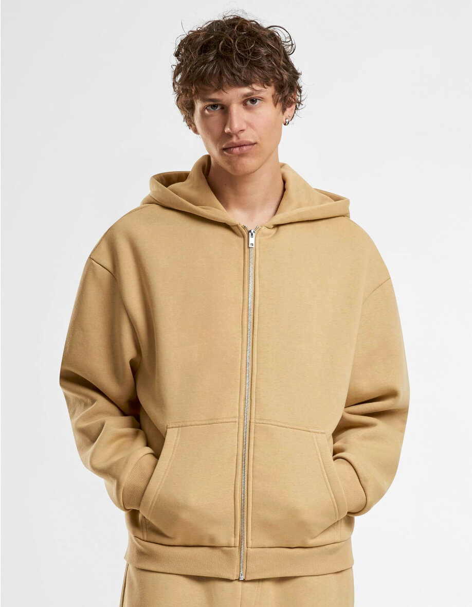 Build Your Brand BY285 Fluffy Zip Hoody
