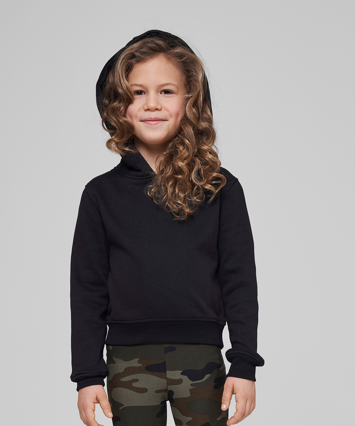 Build Your Brand BY113 Girls Cropped Sweat Hoody
