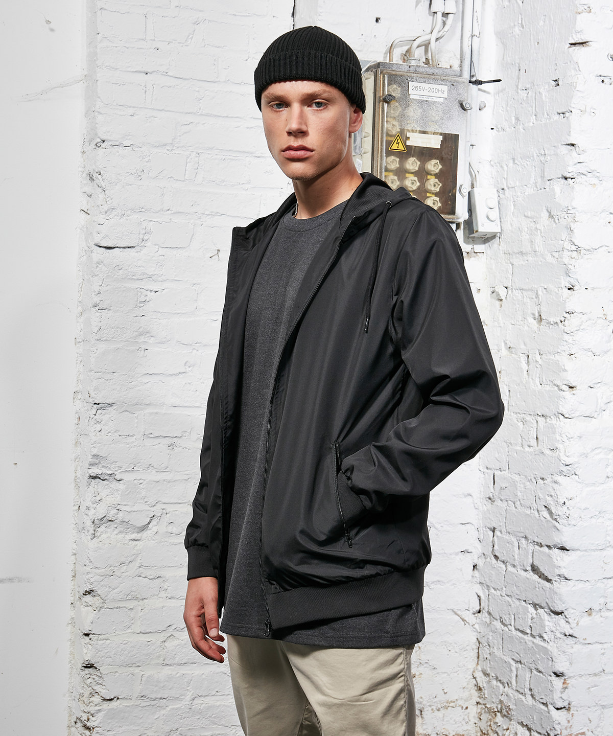 Build Your Brand BY151 Recycled Windrunner Windbreaker
