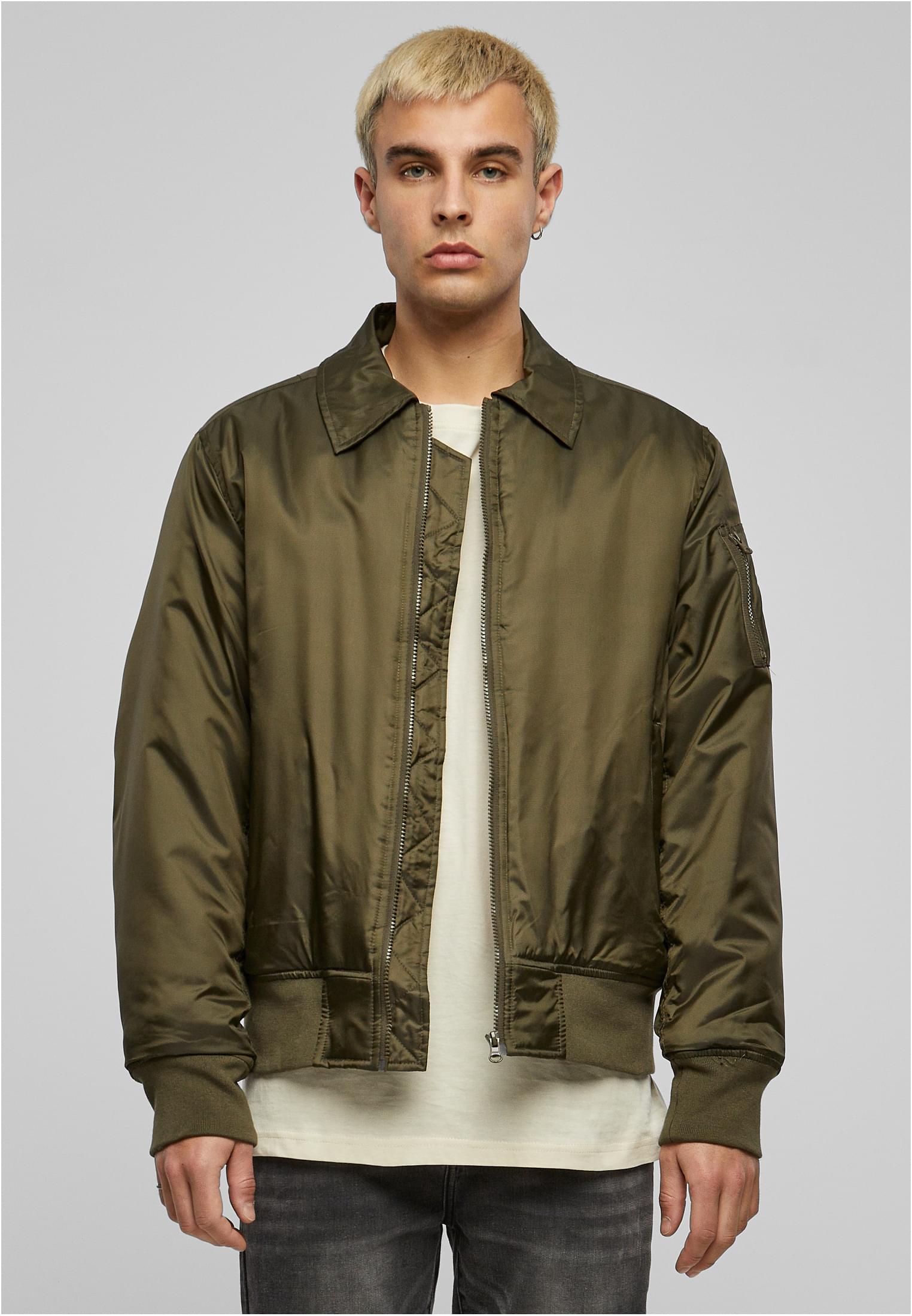 Build Your Brand BY157 Collar Bomber Jacket