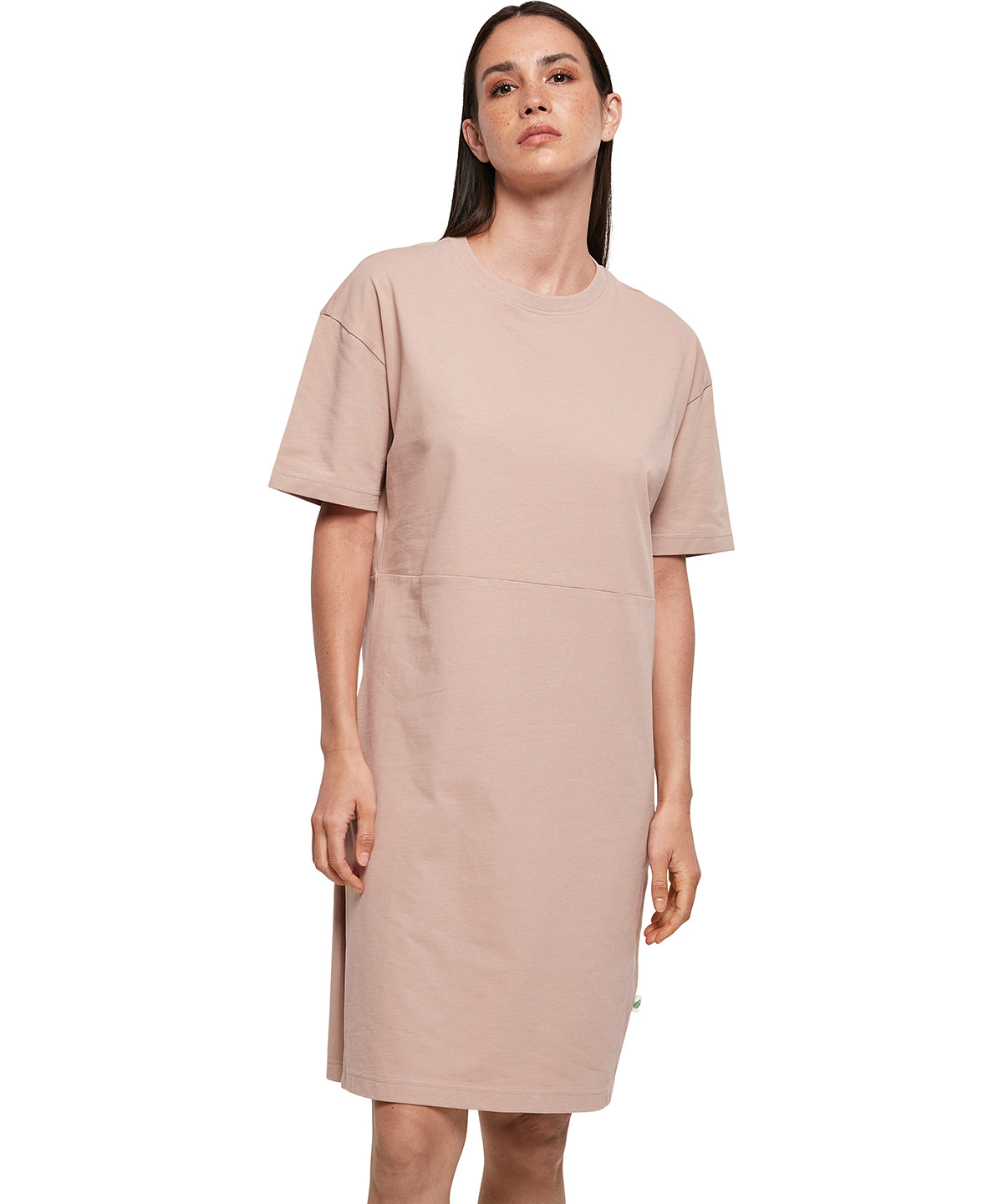 Build Your Brand BY181 Ladies´ Organic Oversized Slit Tee Dress