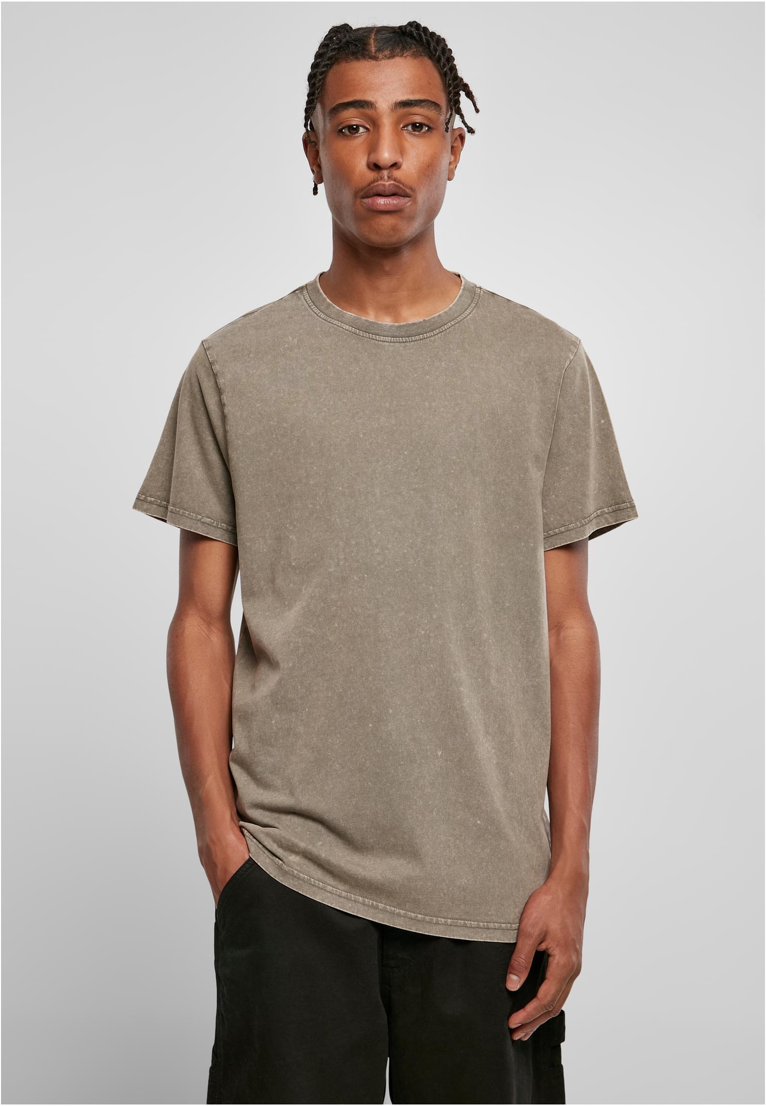 Build Your Brand BY190 Acid Washed Round Neck Tee