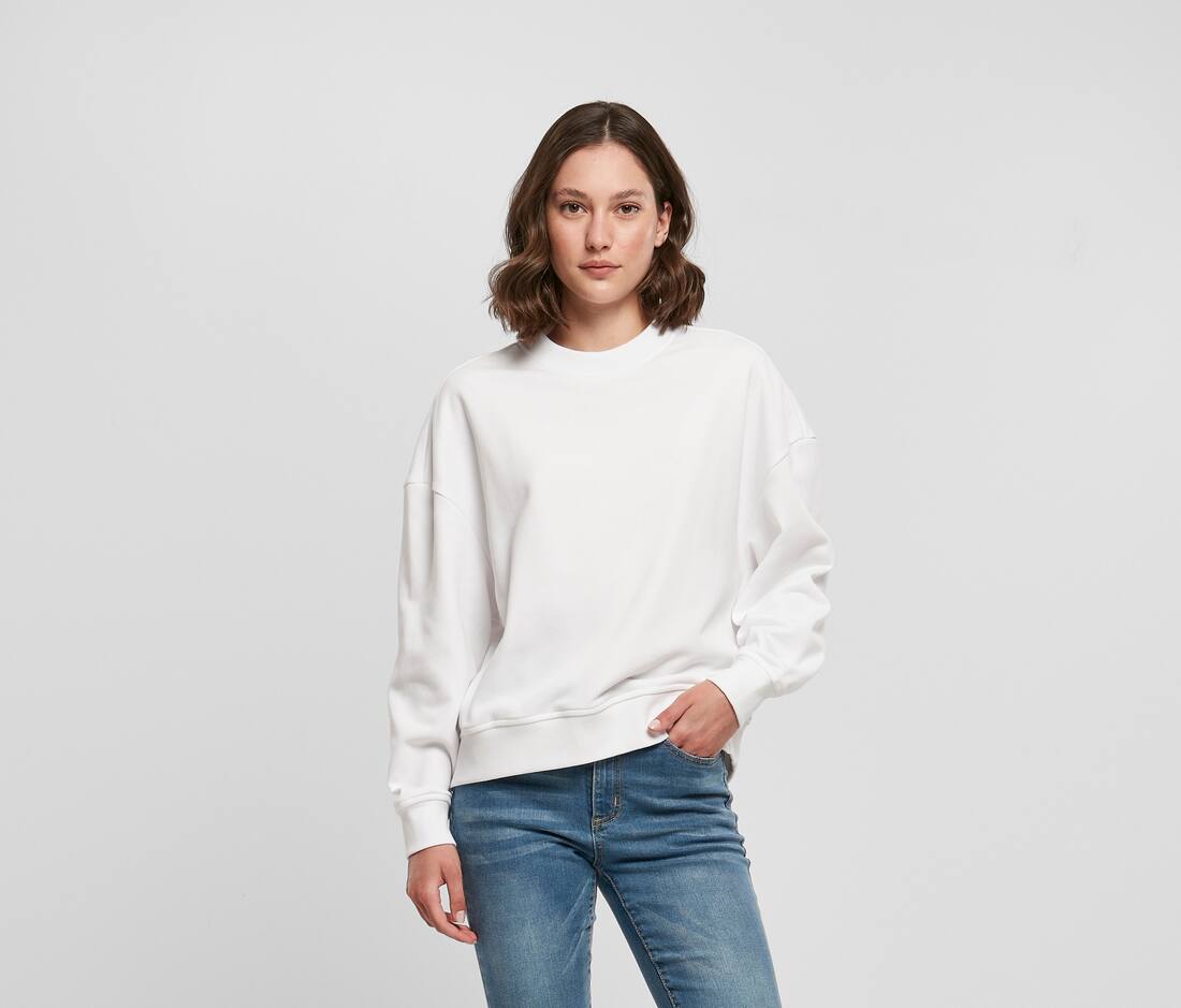 Build Your Brand BY212 Ladies Oversized Crewneck Sweatshirt