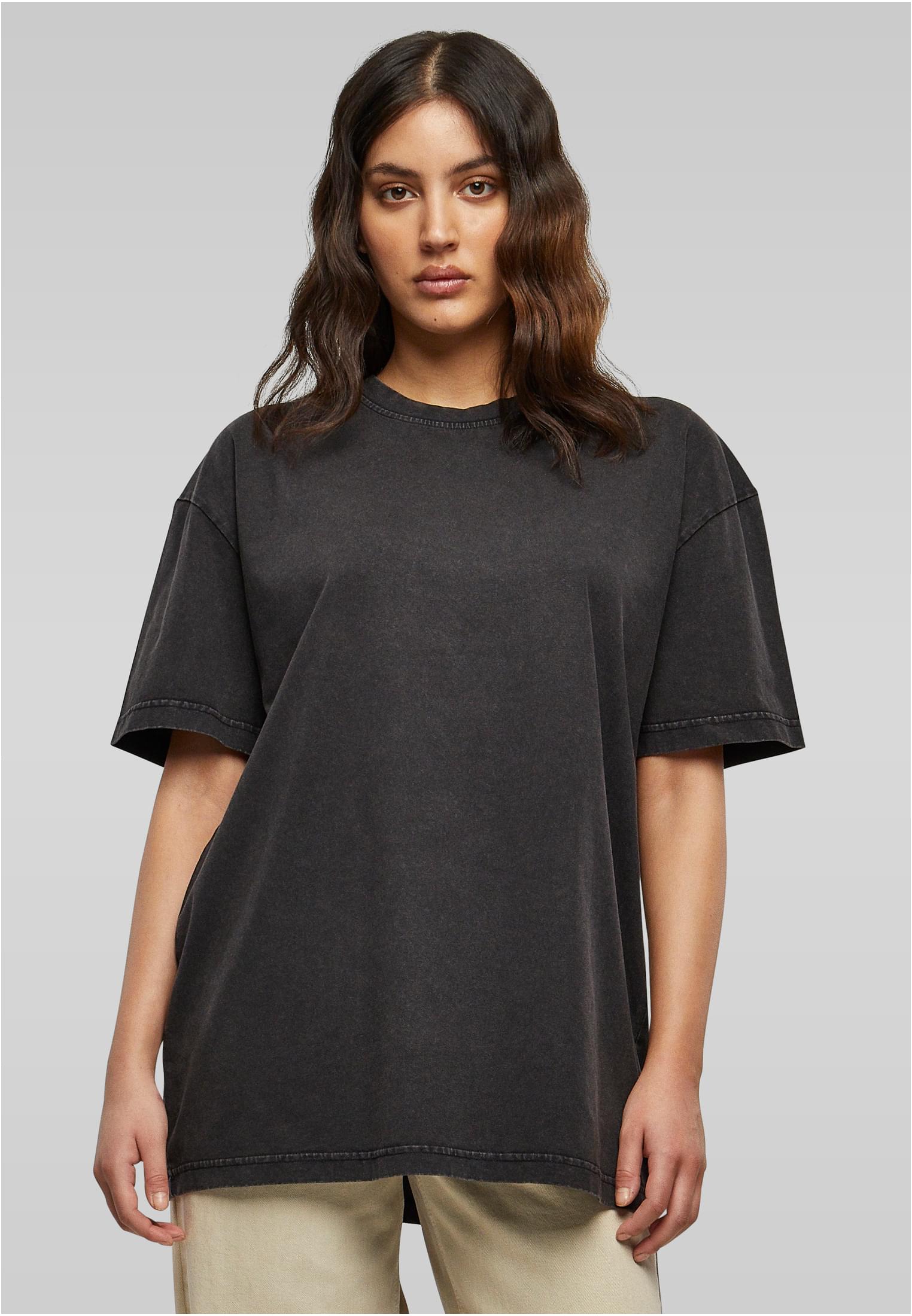 Build Your Brand BY270 Ladies Oversized Acid Wash Tee