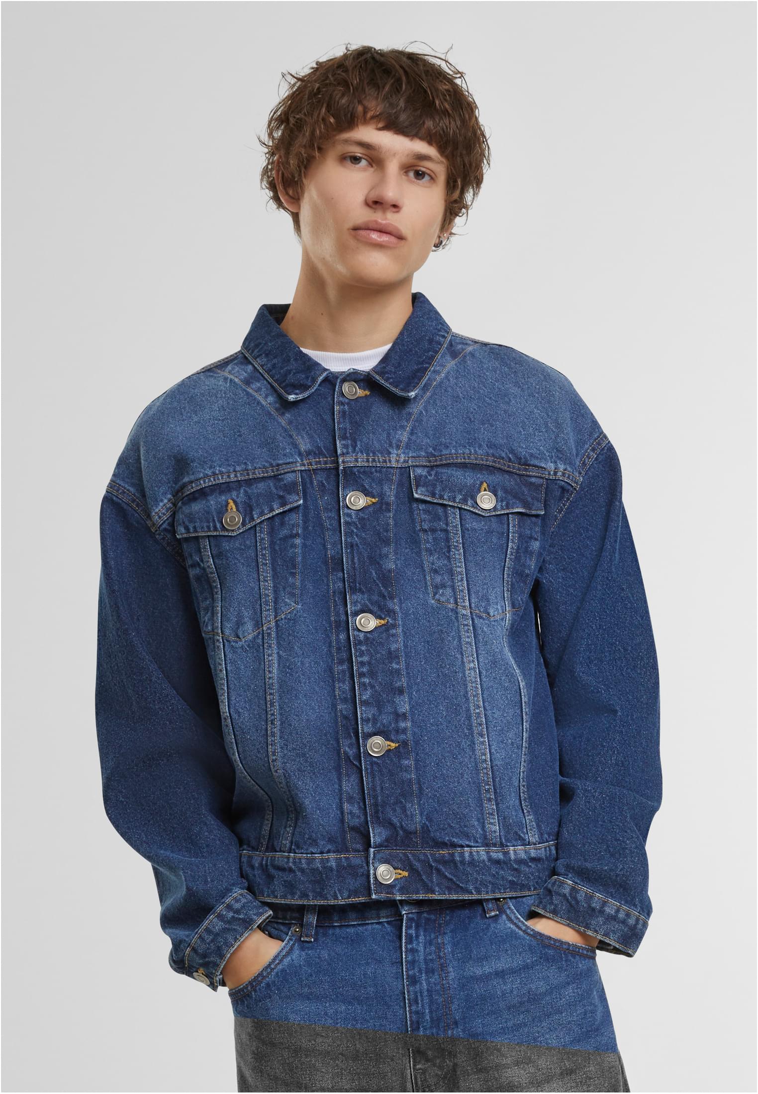 Build Your Brand BY312 Heavy Ounce Boxy Denim Jacket