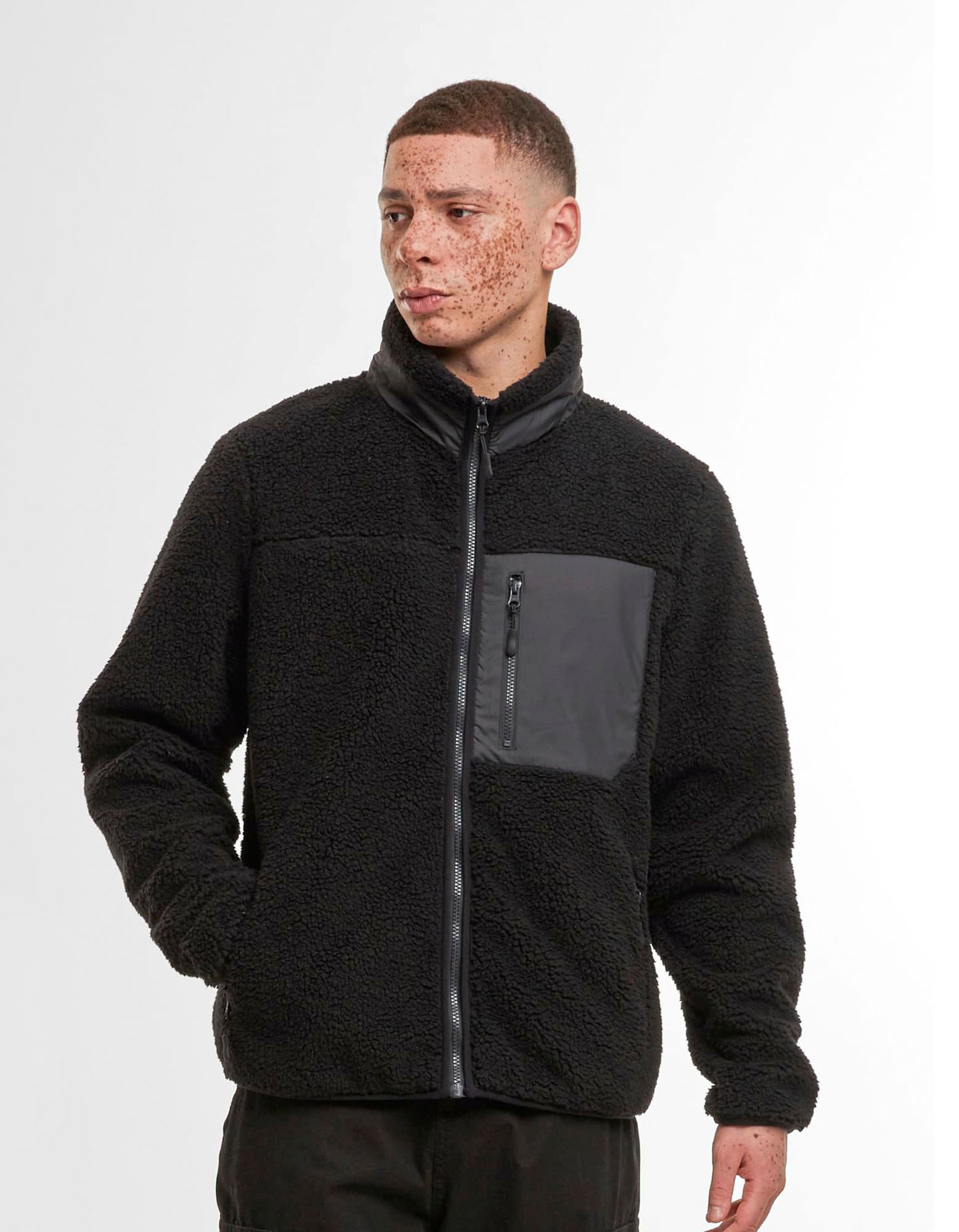 Build Your Brand BY406 Bonded Sherpa Jacket