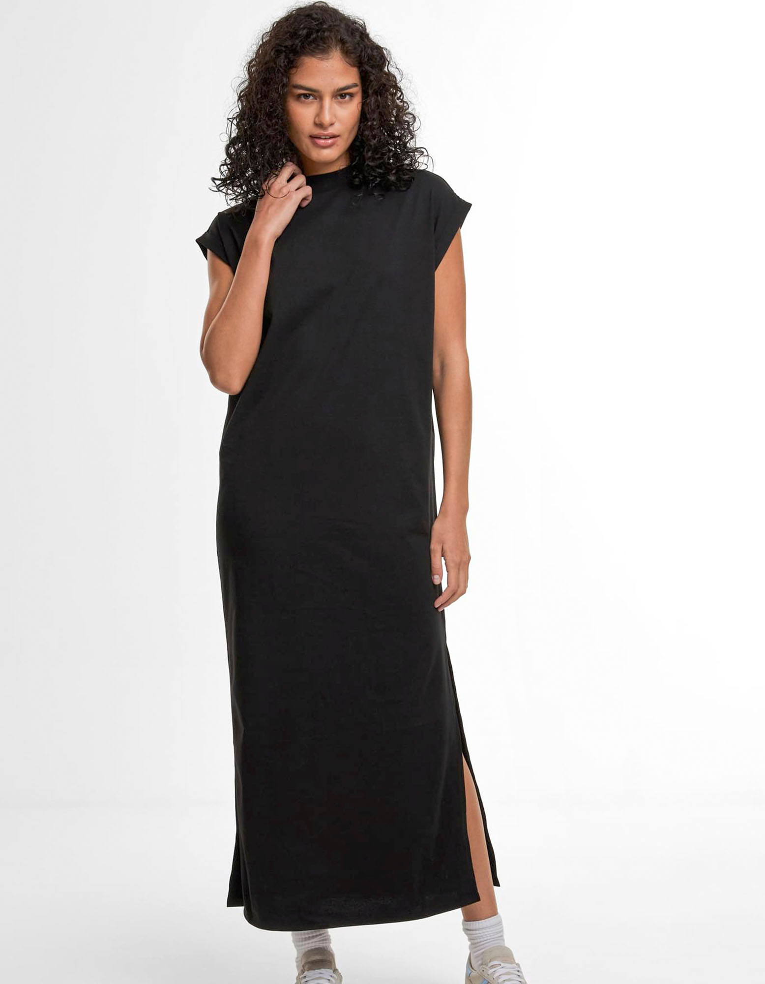 Build Your Brand BY415 Ladies Sorona® Long Extended Shoulder Dress