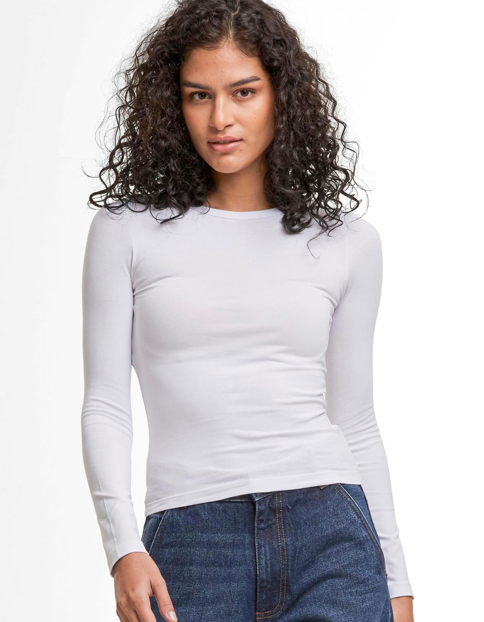 Build Your Brand BY446 Ladies Ultra Slim Longsleeve