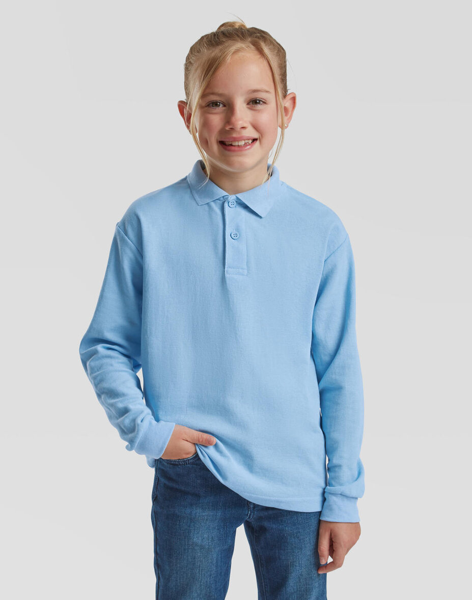 Fruit of the Loom 63-201-0 Kids' 65/35 Long Sleeve Polo