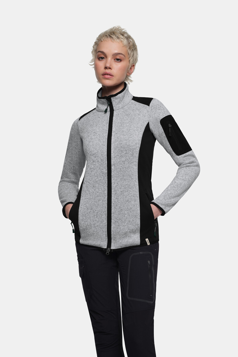 HAKRO 0236 Damen Strickfleecejacke besticken