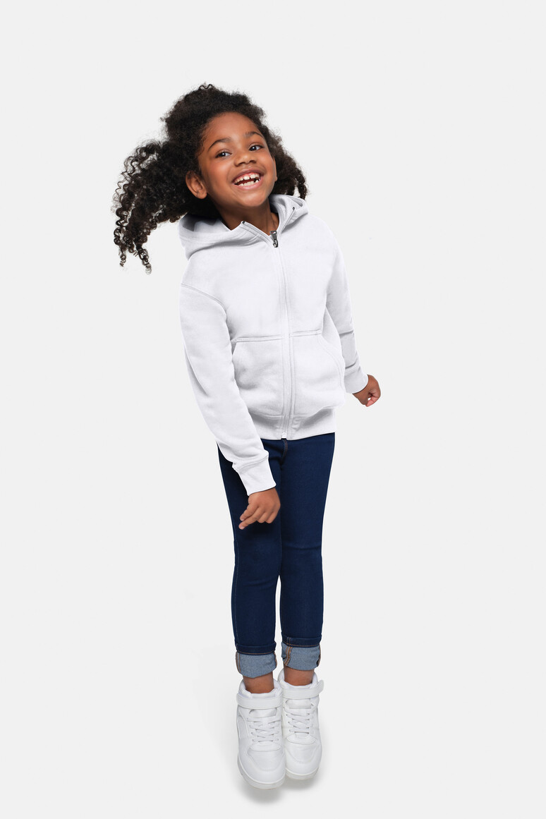 HAKRO 0565 Kinder Kapuzen-Sweatjacke Bio-Baumwolle