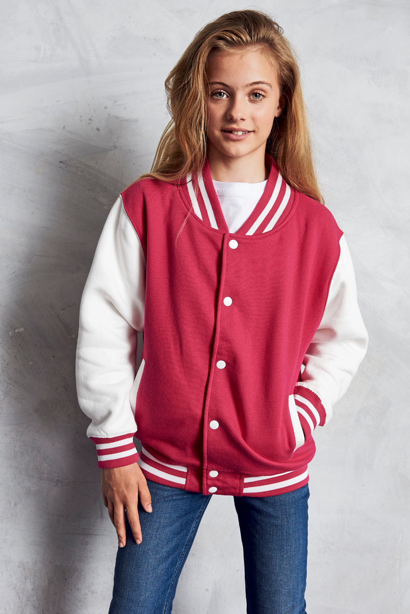 Just Hoods JH043K Kids´ Varsity Jacket College-Jacke für Kinder