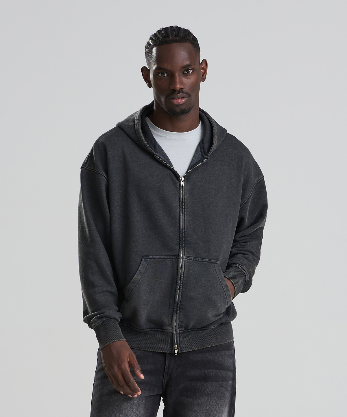 Just Hoods JH185 Vintage Washed Zoodie