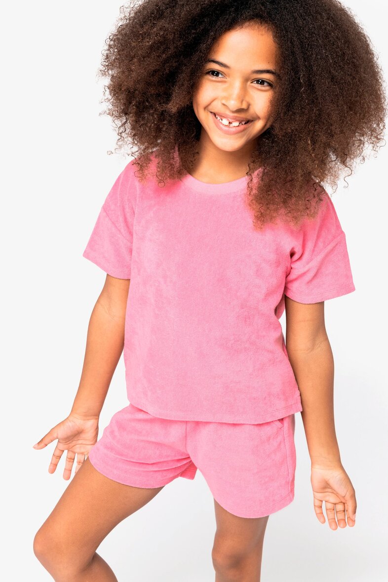 Native Spirit NS319 Umweltfreundliches T-Shirt aus Frottee für Mädchen