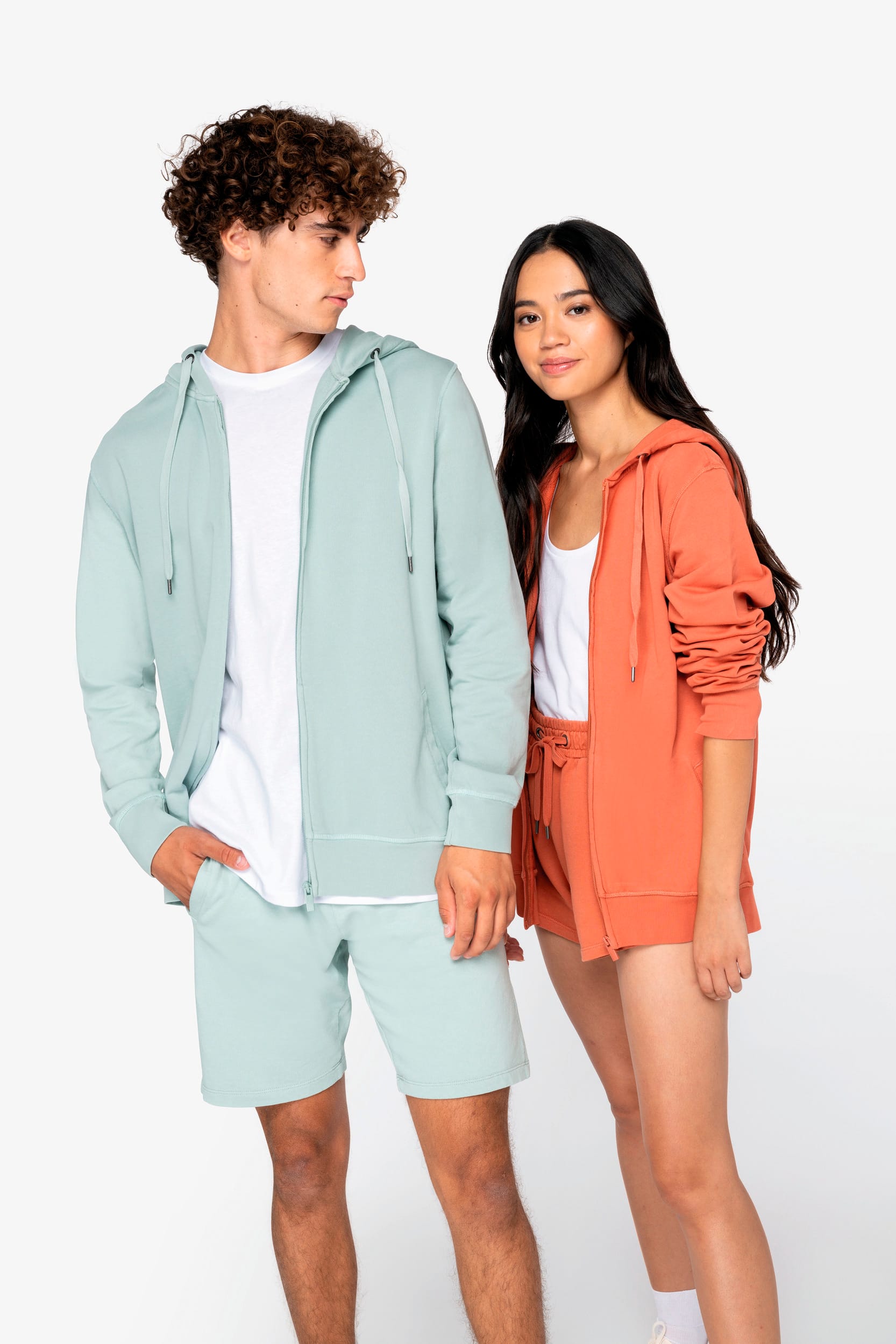 Native Spirit NS417 Umweltfreundliches Unisex-Kapuzensweatshirt aus French Terry mit Reißverschluss