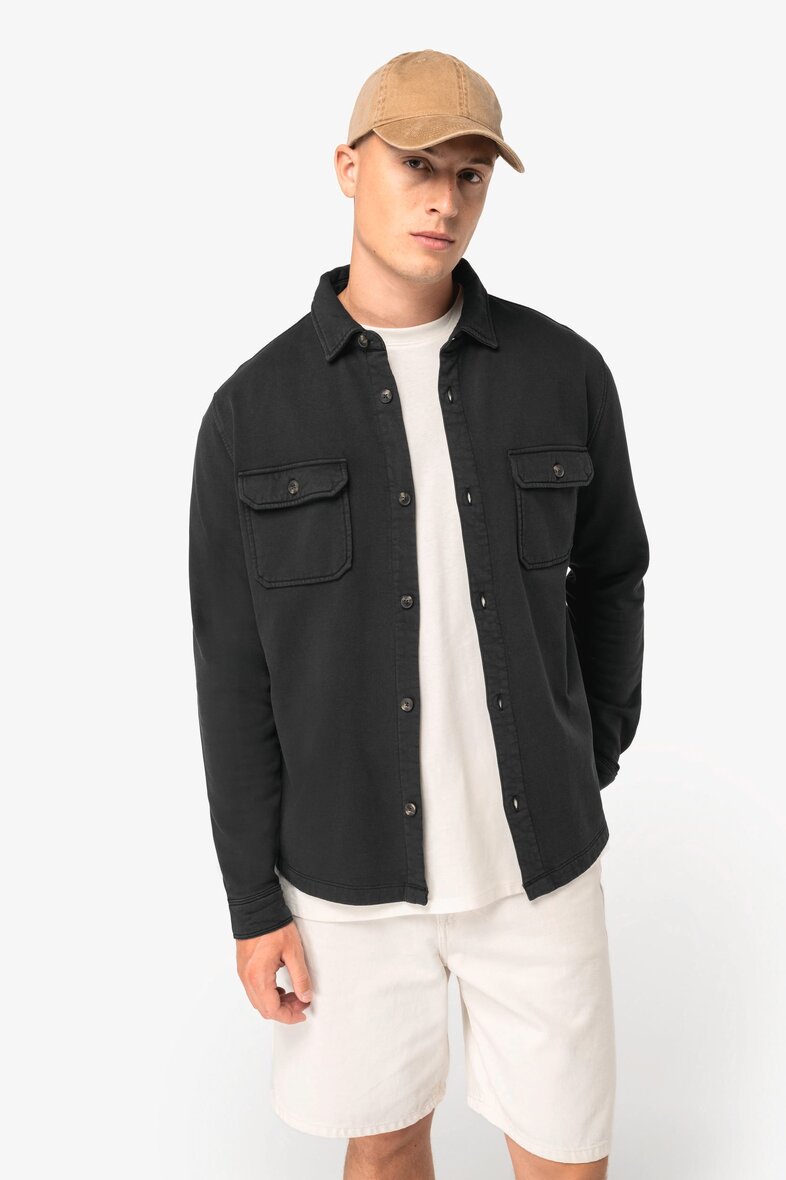 Native Spirit NS521 Umweltfreundliche Ausgewaschenes Herren Überhemd aus gebürstetem Molton