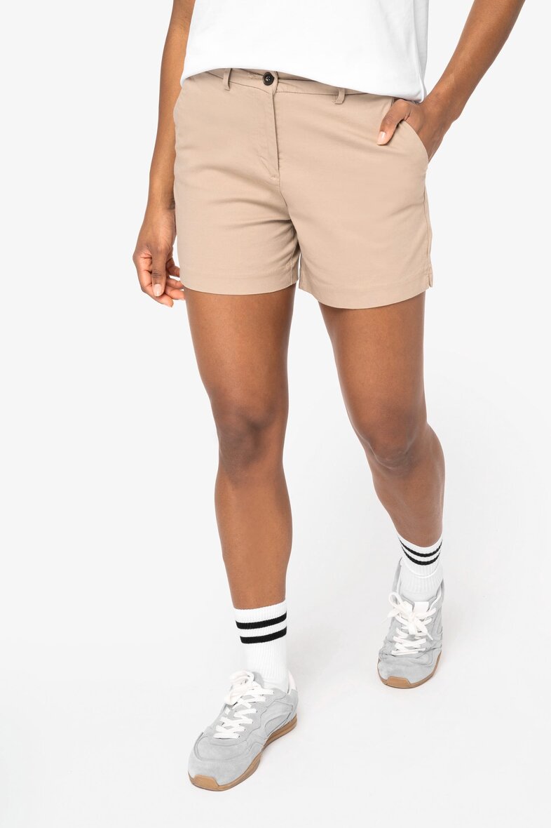 Native Spirit NS739 Umweltfreundliche Chino-Bermuda-Shorts für Damen