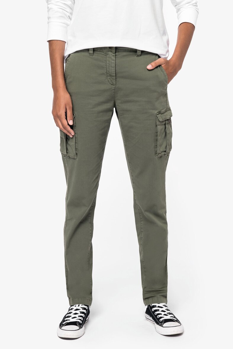 Native Spirit NS741 Umweltfreundliche ausgewaschene Cargohose für Damen
