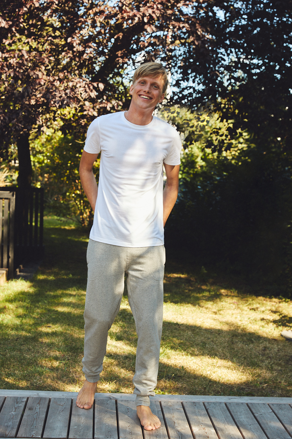 Neutral O74002 Sweatpants with Cuff and Zip Pocket