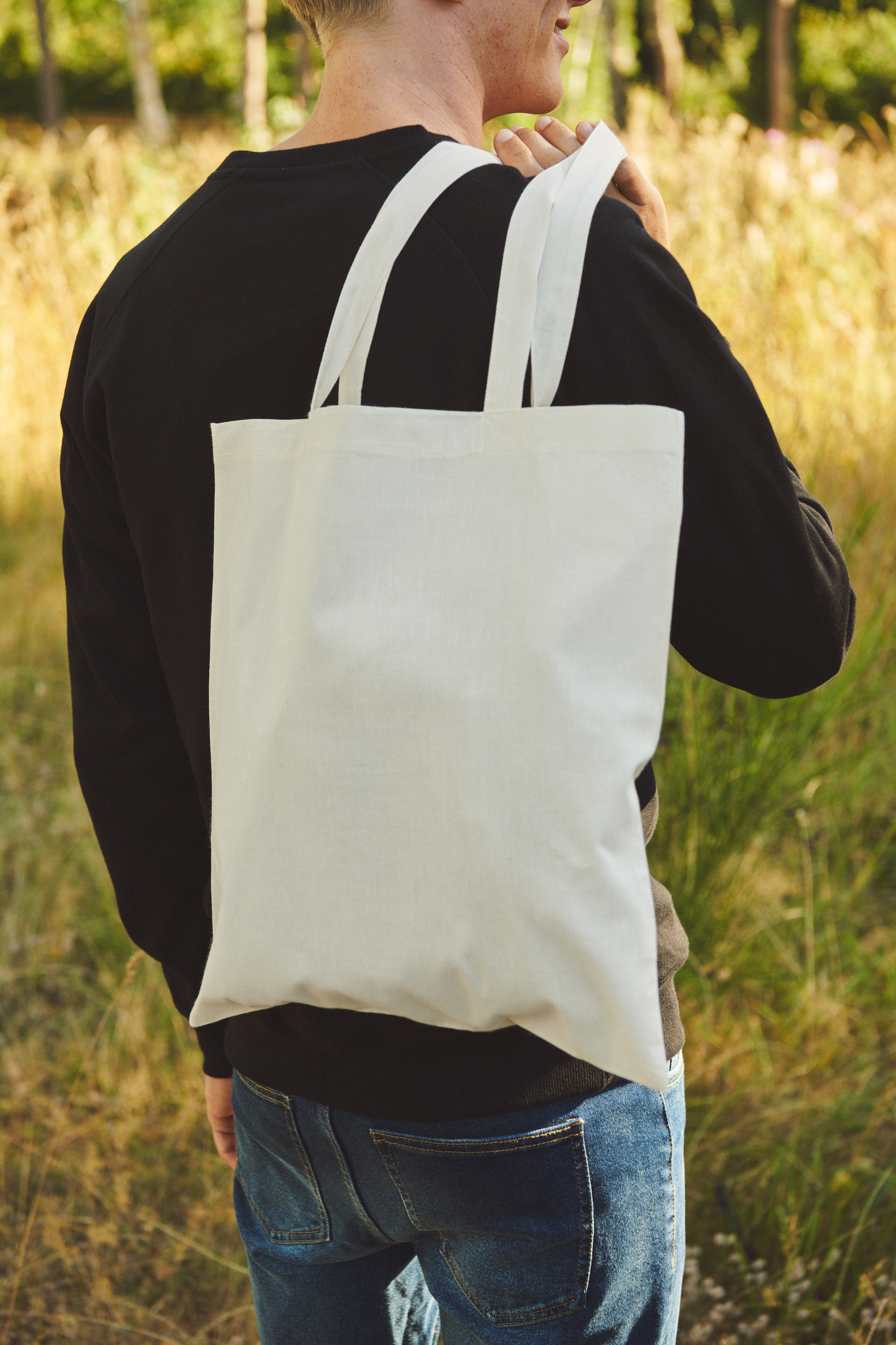 Neutral T90014 Tiger Cotton Shopping Bag w. Long Handles