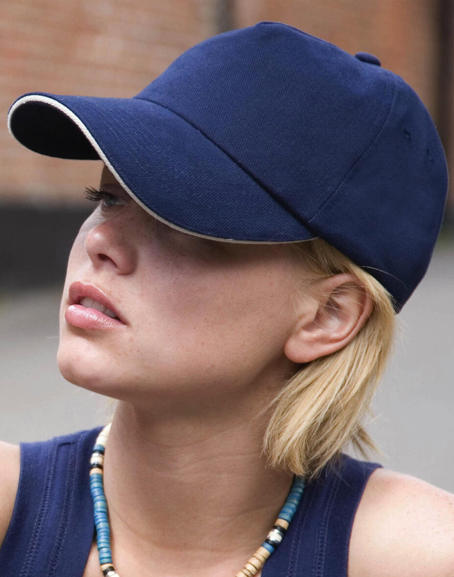Result Headwear RC050X Brushed Cotton Decorator Cap with Sandwich Peak