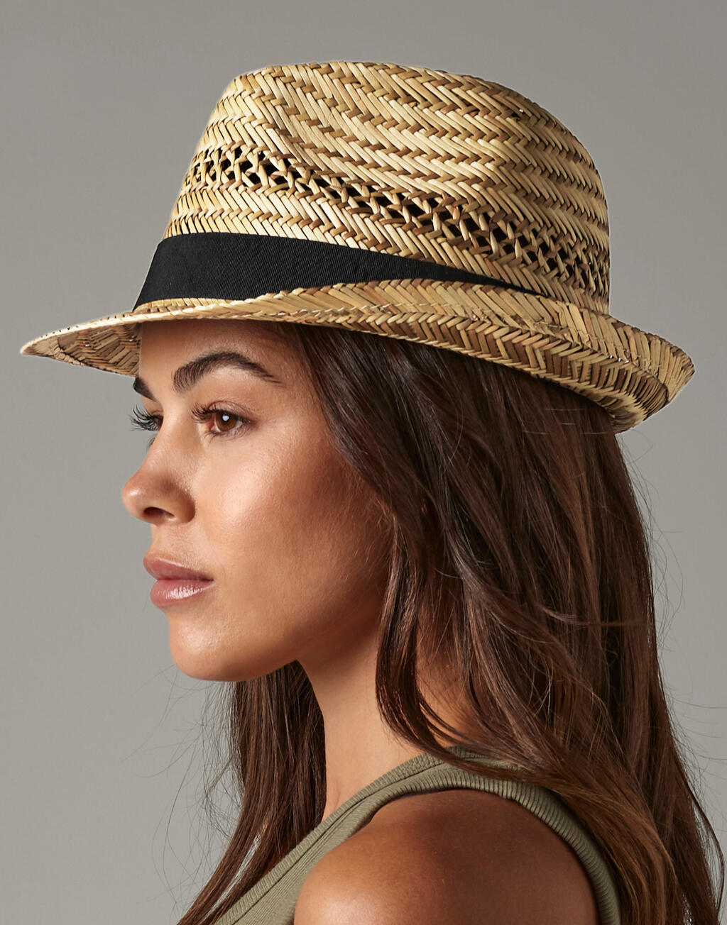 Beechfield B730 Straw Summer Trilby