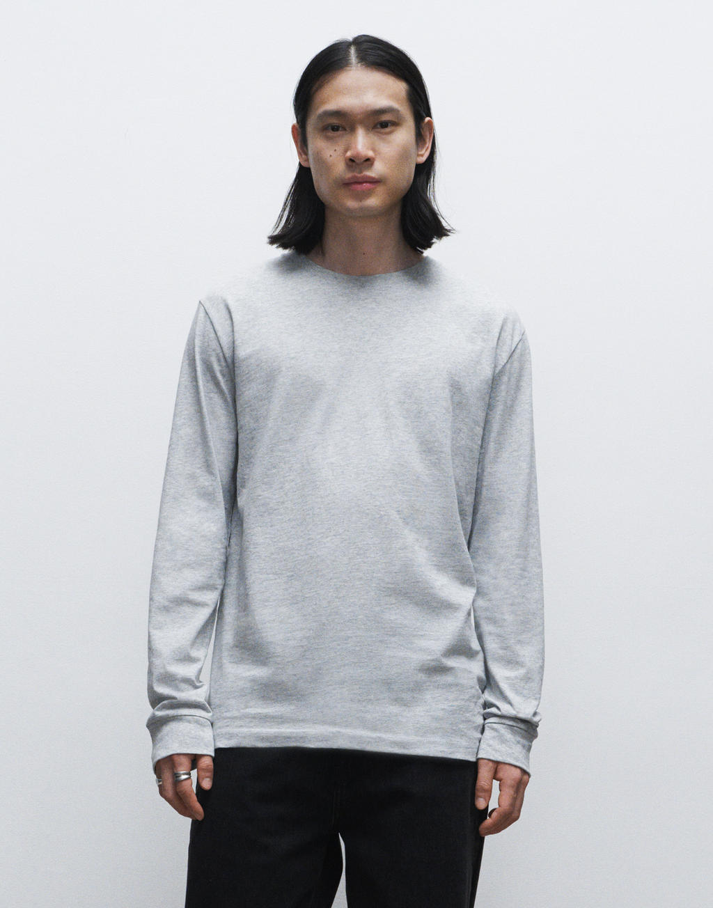 True Blanks "by H&M Group" 1148388 Mens Regular Long Sleeve Tee  lassen