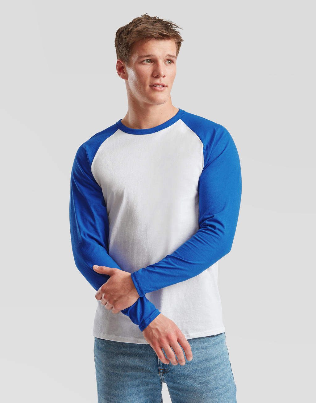 Fruit of the Loom 61-028-0 Valueweight Long Sleeve Baseball T  lassen