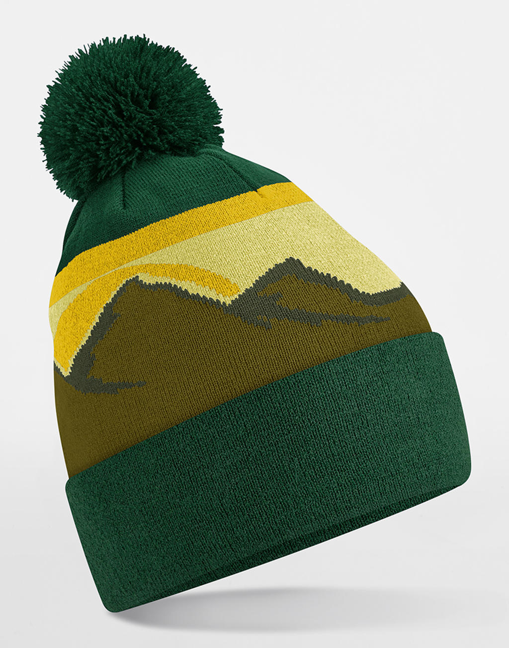Beechfield B395R Mountain Peaks Pom Pom Beanie günstig besticken lassen