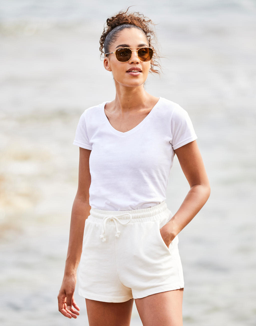 Fruit of the Loom 61-444-0 Ladies' Iconic 150 V Neck T  lassen